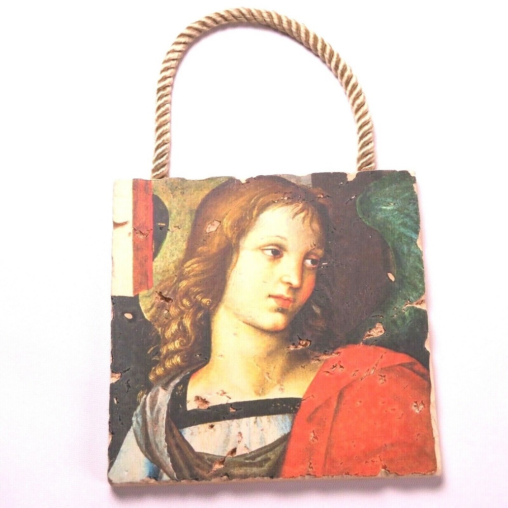 Empire Art Products Co vtg wall hanging plaque 8"X8"